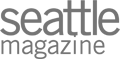 The image contains the logo of "Seattle magazine" with the text displayed in a modern, sans-serif font in dark gray.